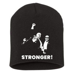 Stronger Trump Fight Support Short Acrylic Beanie