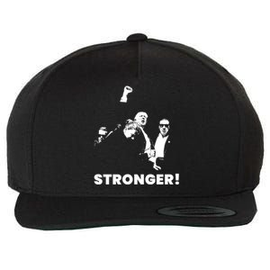 Stronger Trump Fight Support Wool Snapback Cap