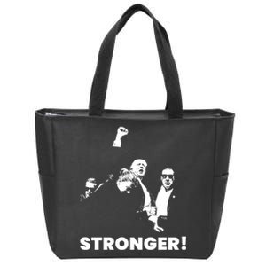 Stronger Trump Fight Support Zip Tote Bag