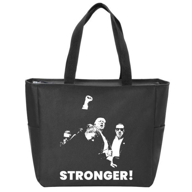 Stronger Trump Fight Support Zip Tote Bag