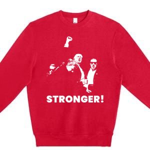 Stronger Trump Fight Support Premium Crewneck Sweatshirt