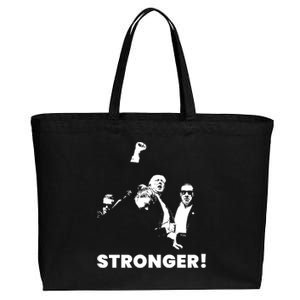 Stronger Trump Fight Support Cotton Canvas Jumbo Tote