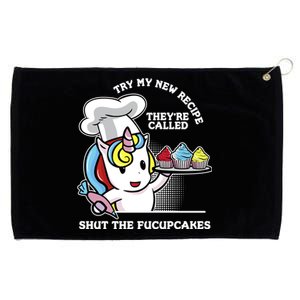 Shut The Fucupcakes Rude Unicorn Gift Design Cute Gift Grommeted Golf Towel