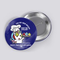 Shut The Fucupcakes Rude Unicorn Gift Design Cute Gift Button