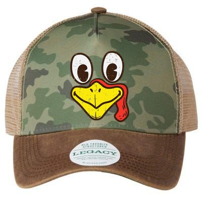 Silly Turkey Face Funny Thanksgiving Dinner Legacy Tie Dye Trucker Hat