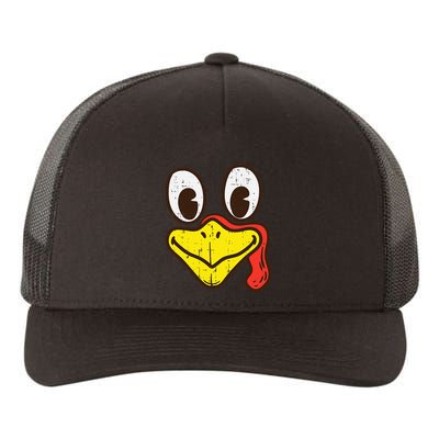 Silly Turkey Face Funny Thanksgiving Dinner Yupoong Adult 5-Panel Trucker Hat