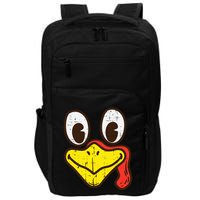Silly Turkey Face Funny Thanksgiving Dinner Impact Tech Backpack