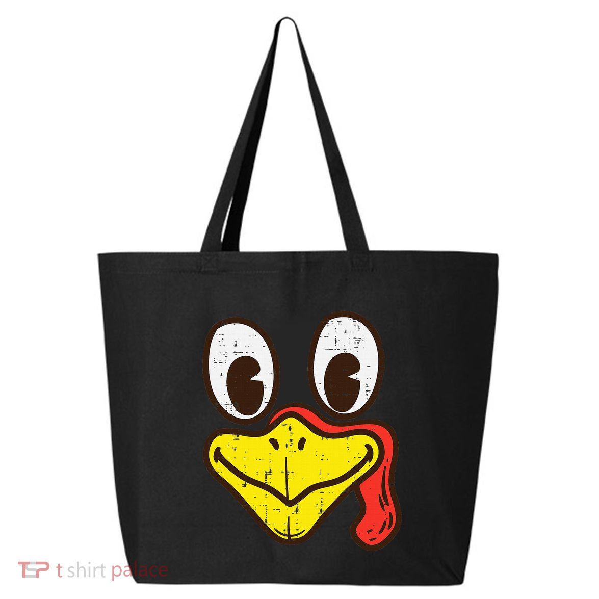 Silly Turkey Face Funny Thanksgiving Dinner 25L Jumbo Tote