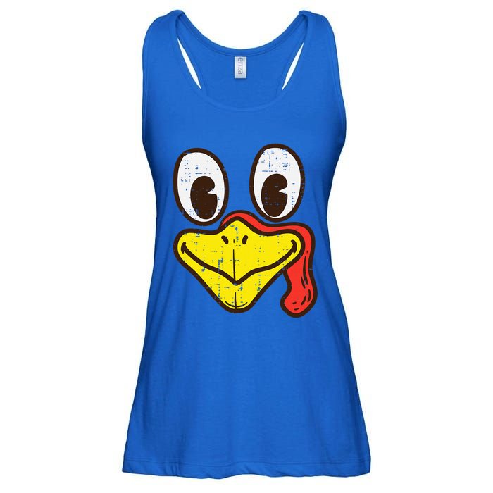 Silly Turkey Face Funny Thanksgiving Dinner Ladies Essential Flowy Tank