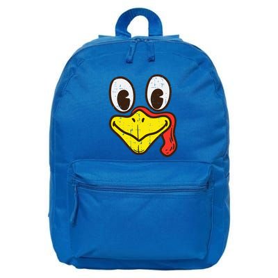 Silly Turkey Face Funny Thanksgiving Dinner 16 in Basic Backpack