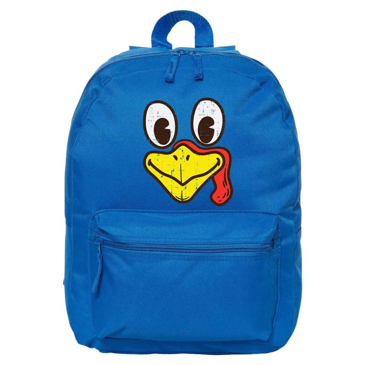Silly Turkey Face Funny Thanksgiving Dinner 16 in Basic Backpack