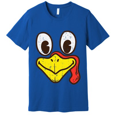 Silly Turkey Face Funny Thanksgiving Dinner Premium T-Shirt