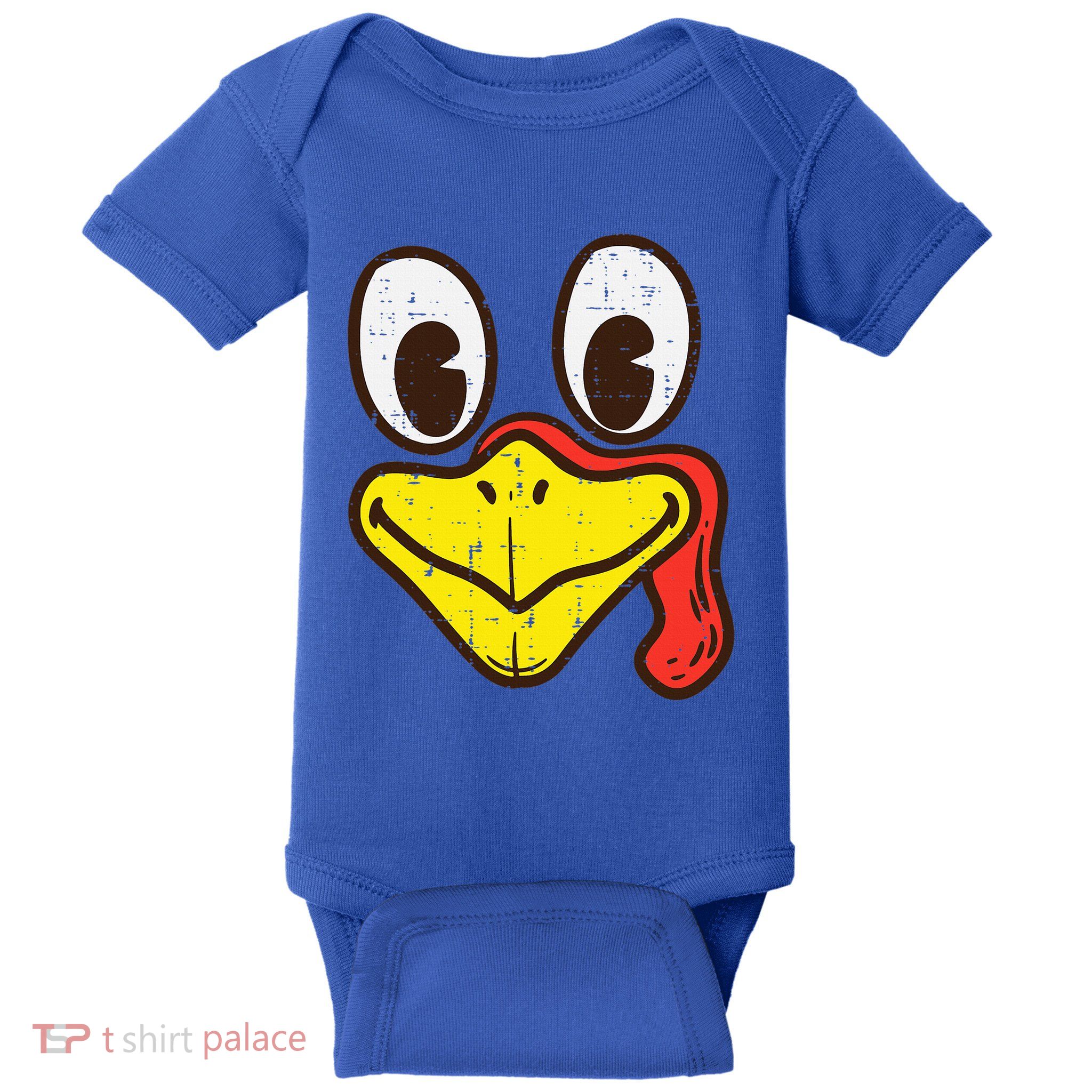 Silly Turkey Face Funny Thanksgiving Dinner Baby Bodysuit