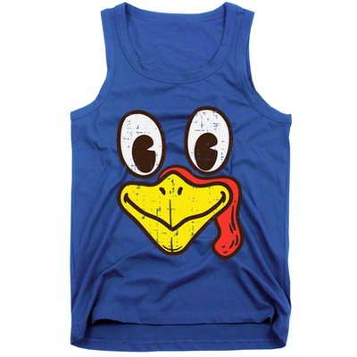Silly Turkey Face Funny Thanksgiving Dinner Tank Top