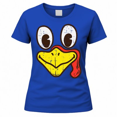 Silly Turkey Face Funny Thanksgiving Dinner Women's T-Shirt