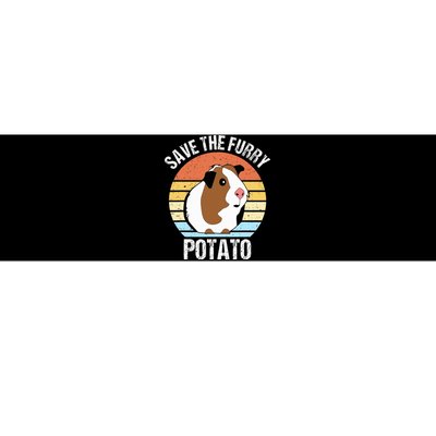 Save The Furry Potato Funny Guinea Pig Bumper Sticker