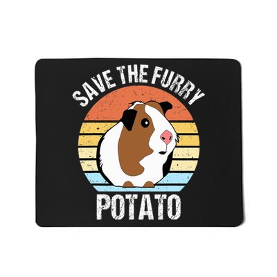 Save The Furry Potato Funny Guinea Pig Mousepad