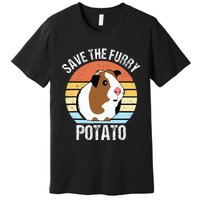 Save The Furry Potato Funny Guinea Pig Premium T-Shirt