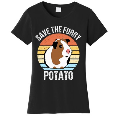 Save The Furry Potato Funny Guinea Pig Women's T-Shirt