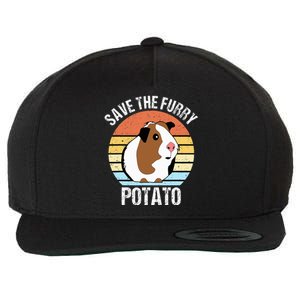 Save The Furry Potato Funny Guinea Pig Wool Snapback Cap