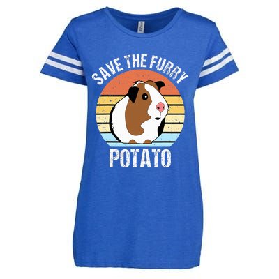 Save The Furry Potato Funny Guinea Pig Enza Ladies Jersey Football T-Shirt