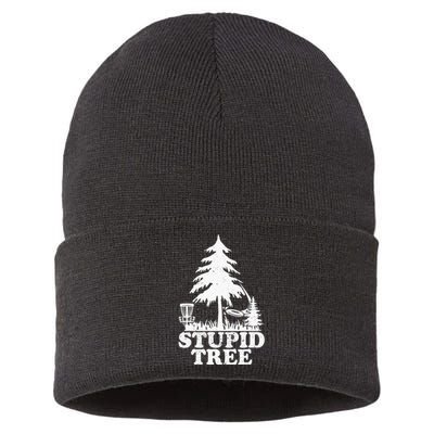 Stupid Tree Flying Disc Golf Team Player Sustainable Knit Beanie