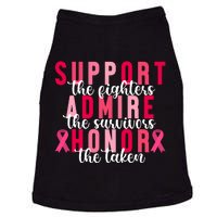 Support The Fighters Admire The Survivors Honor The Taken Breast Cancer Doggie Tank