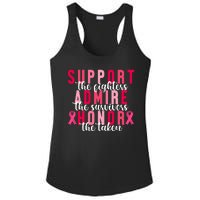 Support The Fighters Admire The Survivors Honor The Taken Breast Cancer Ladies PosiCharge Competitor Racerback Tank