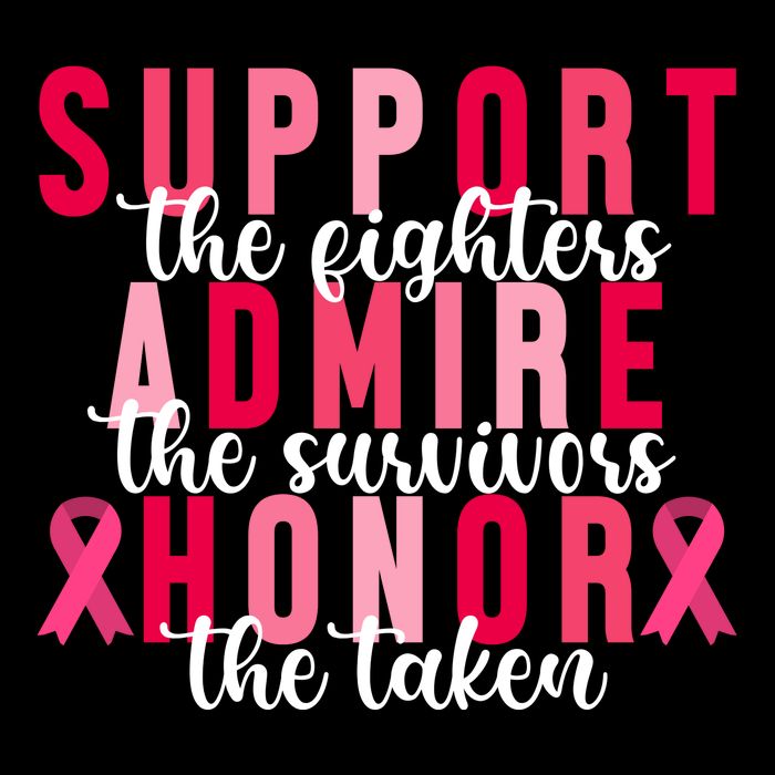Support The Fighters Admire The Survivors Honor The Taken Breast Cancer Zip Tote Bag