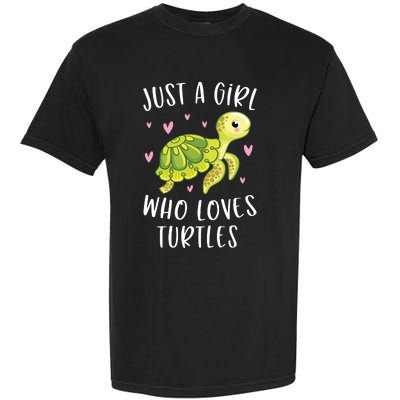 Sea Turtle For Girl Just A Girl Who Loves Turtles Garment-Dyed Heavyweight T-Shirt