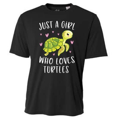 Sea Turtle For Girl Just A Girl Who Loves Turtles Cooling Performance Crew T-Shirt