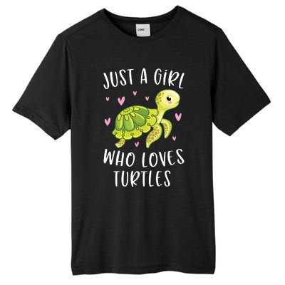 Sea Turtle For Girl Just A Girl Who Loves Turtles Tall Fusion ChromaSoft Performance T-Shirt