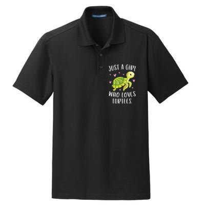 Sea Turtle For Girl Just A Girl Who Loves Turtles Dry Zone Grid Polo