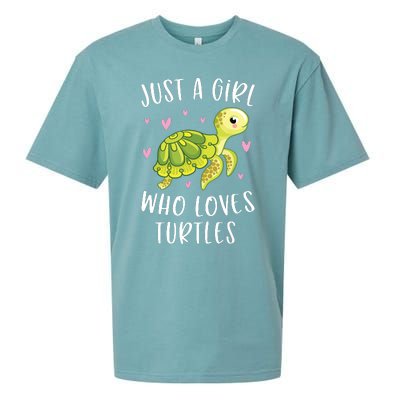 Sea Turtle For Girl Just A Girl Who Loves Turtles Sueded Cloud Jersey T-Shirt