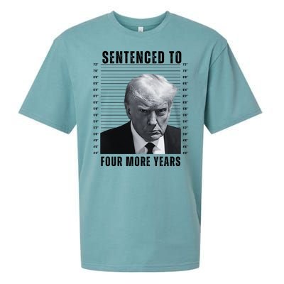 Sentenced To Four More Years Funny President Mugshot Sueded Cloud Jersey T-Shirt