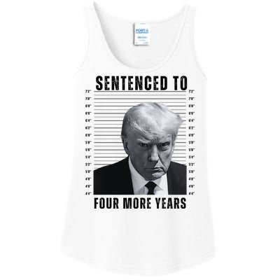 Sentenced To Four More Years Funny President Mugshot Ladies Essential Tank