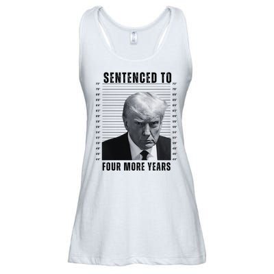 Sentenced To Four More Years Funny President Mugshot Ladies Essential Flowy Tank