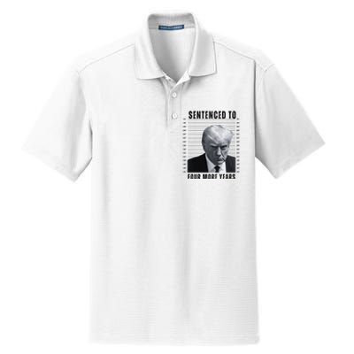 Sentenced To Four More Years Funny President Mugshot Dry Zone Grid Polo