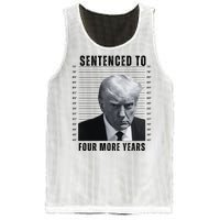 Sentenced To Four More Years Funny President Mugshot Mesh Reversible Basketball Jersey Tank