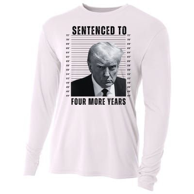 Sentenced To Four More Years Funny President Mugshot Cooling Performance Long Sleeve Crew