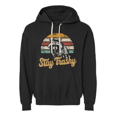 Stay Trashy Funny Opossum Raccoon Internet Memes Funny Meme Garment-Dyed Fleece Hoodie