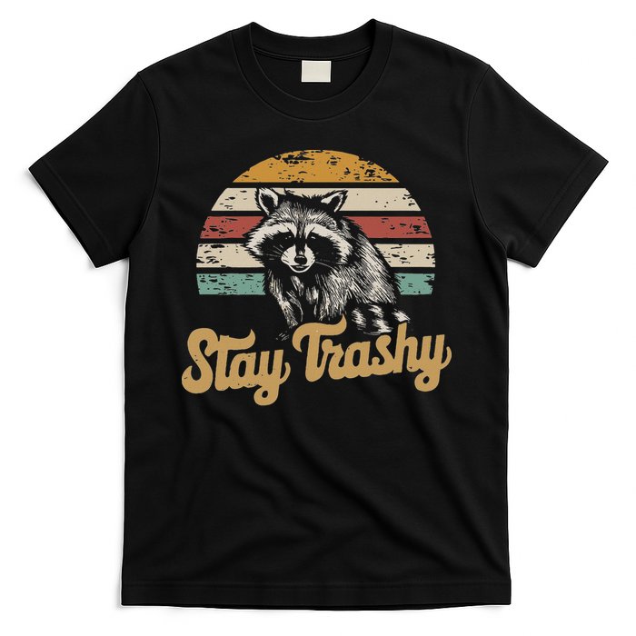 Stay Trashy Funny Opossum Raccoon Internet Memes Funny Meme T-Shirt