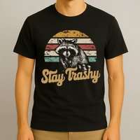 Stay Trashy Funny Opossum Raccoon Internet Memes Funny Meme T-Shirt