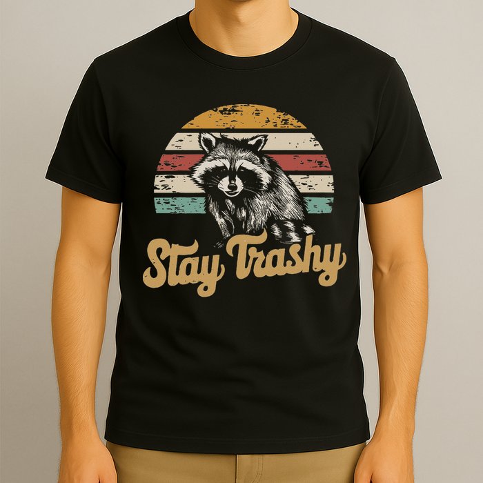 Stay Trashy Funny Opossum Raccoon Internet Memes Funny Meme T-Shirt