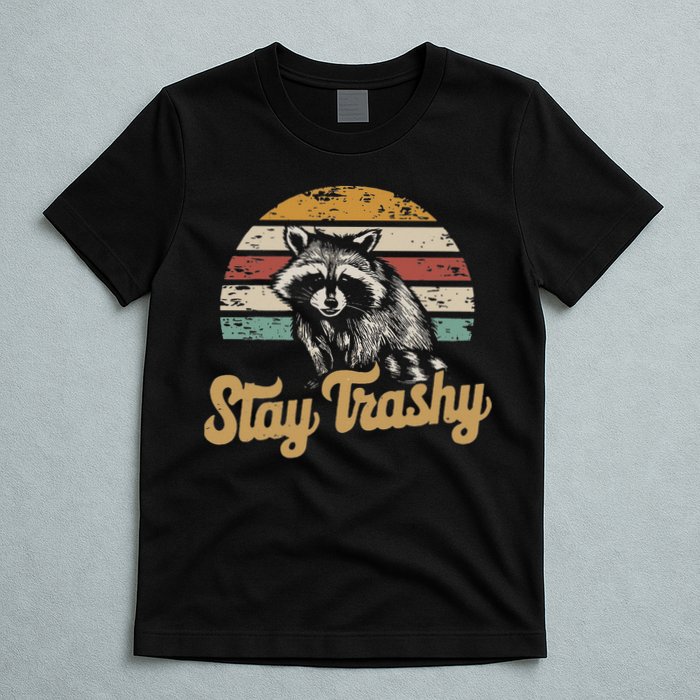 Stay Trashy Funny Opossum Raccoon Internet Memes Funny Meme T-Shirt
