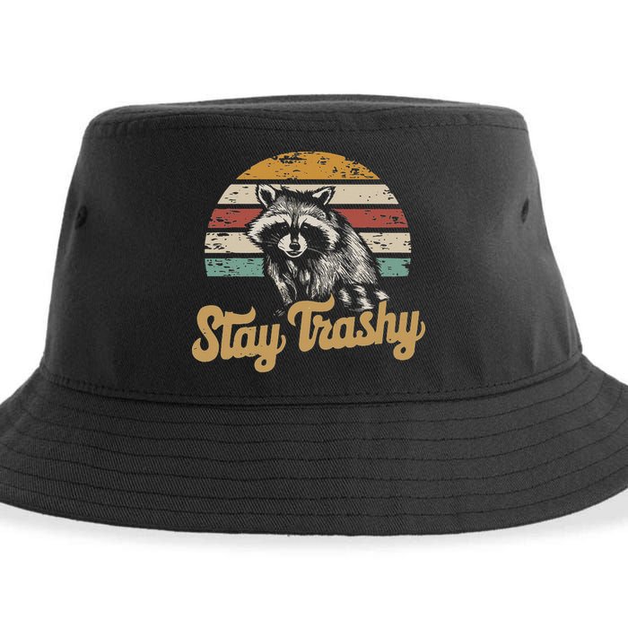 Stay Trashy Funny Opossum Raccoon Internet Memes Funny Meme Sustainable Bucket Hat