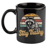 Stay Trashy Funny Opossum Raccoon Internet Memes Funny Meme 11oz C Handle Ceramic Mug