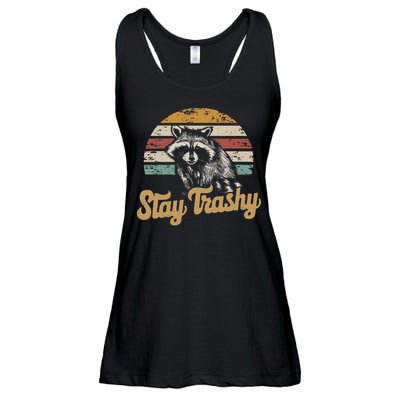 Stay Trashy Funny Opossum Raccoon Internet Memes Funny Meme Ladies Essential Flowy Tank