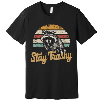 Stay Trashy Funny Opossum Raccoon Internet Memes Funny Meme Premium T-Shirt
