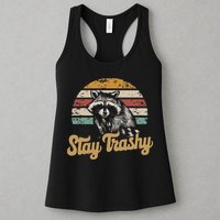 Stay Trashy Funny Opossum Raccoon Internet Memes Funny Meme Womens Tank Top